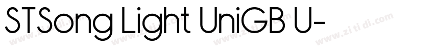 STSong Light UniGB U字体转换 STSong Light UniGB U字体转换